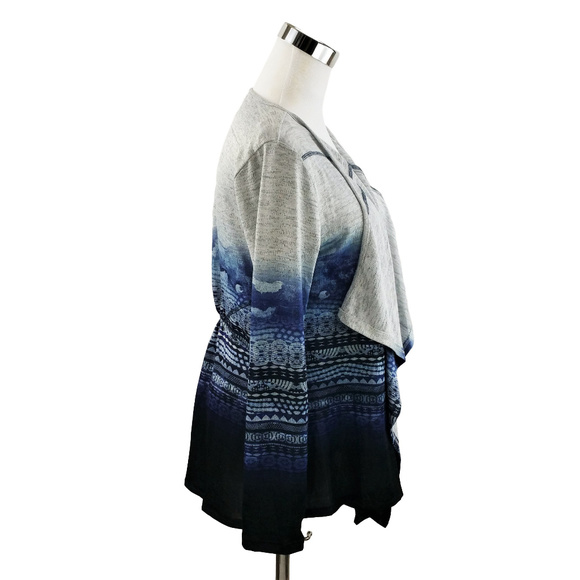 Unity World Wear S Draped Open Front Cardigan NWT - Picture 5 of 8